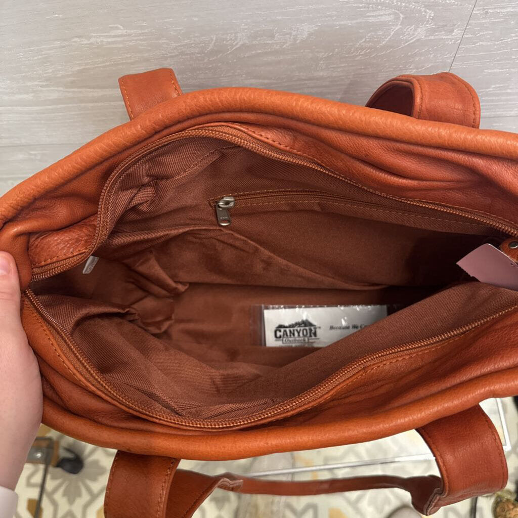 Virginia Tech Leather Tote Bag