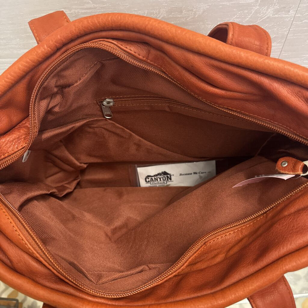 Virginia Tech Leather Tote Bag