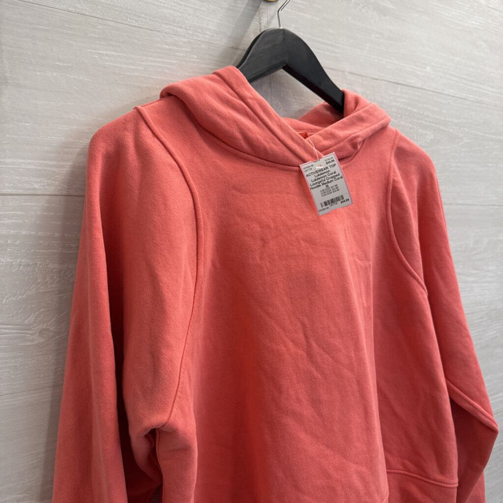 Lululemon Coral Loungeful Cropped Hoodie Medium