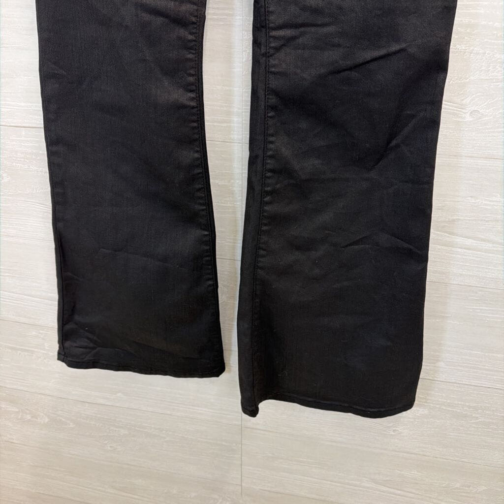 Altar'd State Black Coated Denim Flare Leg Jeans 13