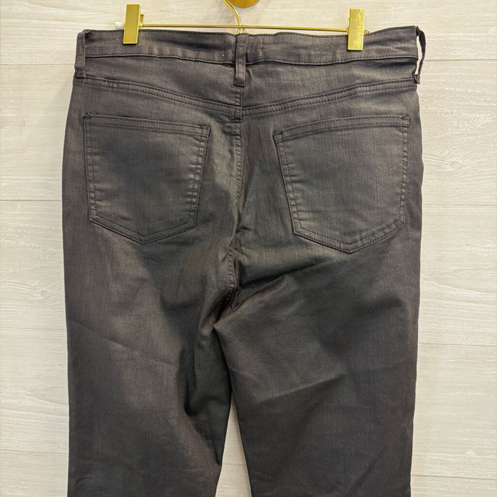 Altar'd State Black Coated Denim Flare Leg Jeans 13