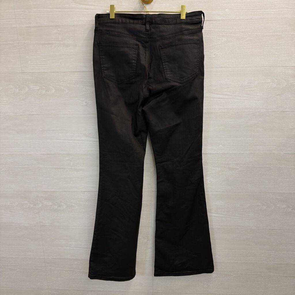 Altar'd State Black Coated Denim Flare Leg Jeans 13