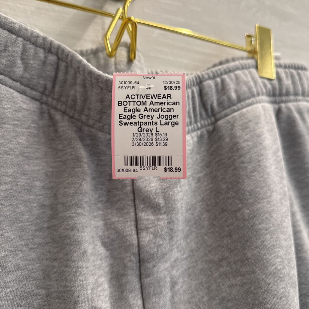 American Eagle Grey Jogger Sweatpants Large