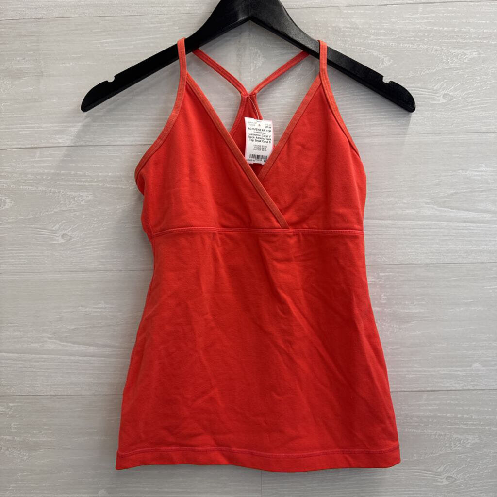 Lululemon Coral V Neck Athletic Tank Top Small