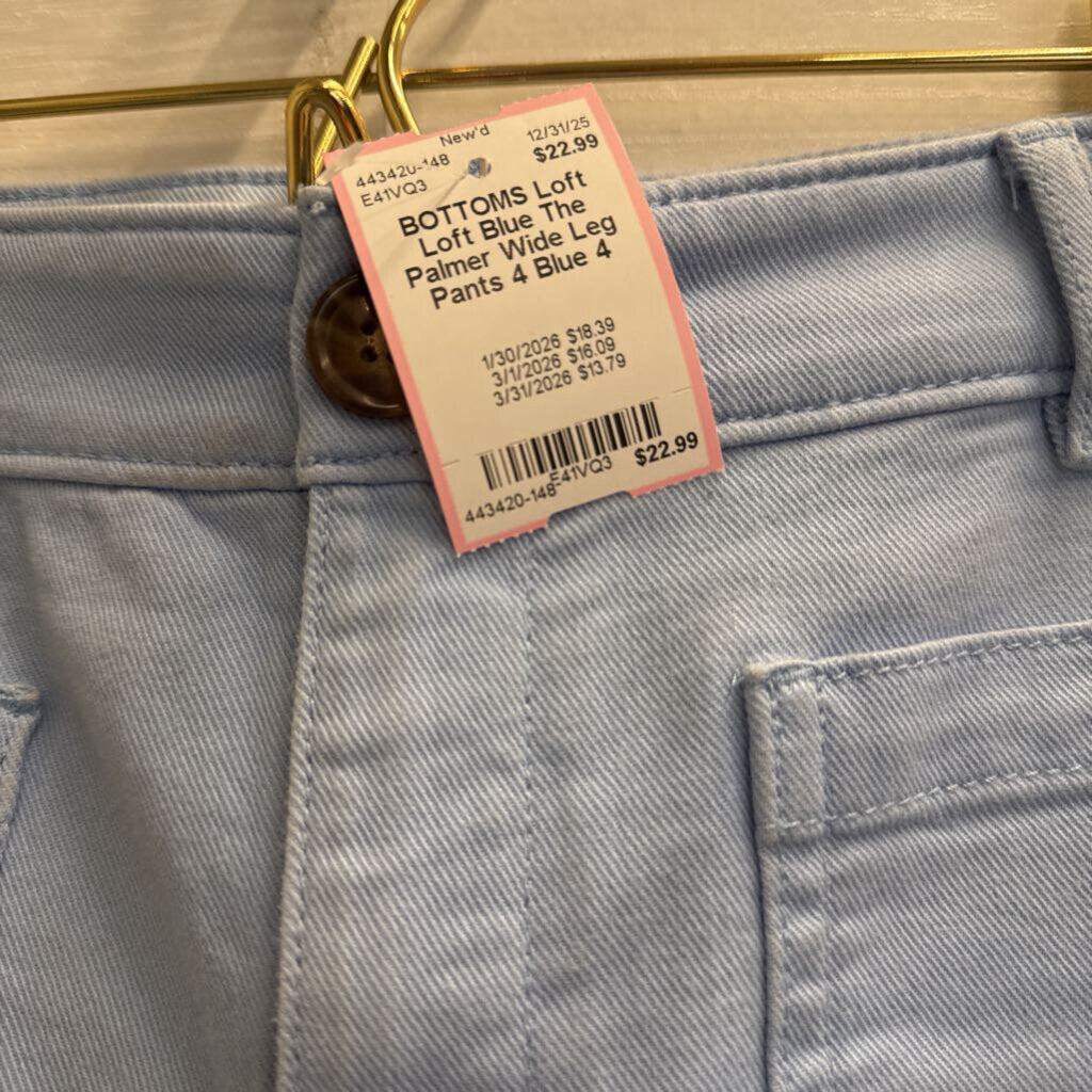 Loft Blue The Palmer Wide Leg Pants 4