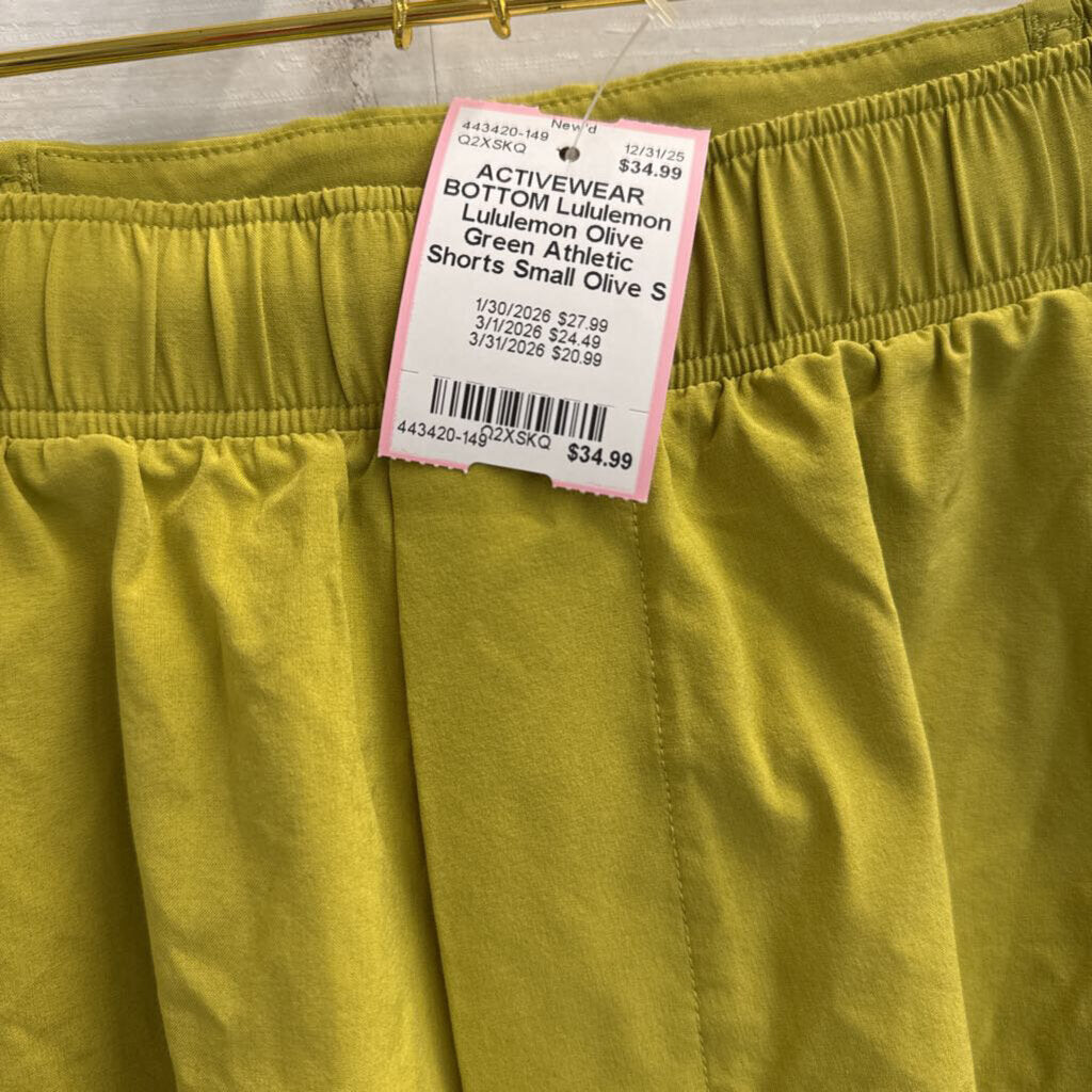 Lululemon Olive Green Athletic Shorts Small