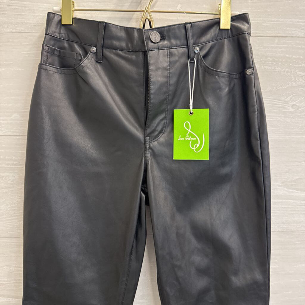 Sam Edelman Black Faux Leather High Rise Skinny Ankle Pants 26