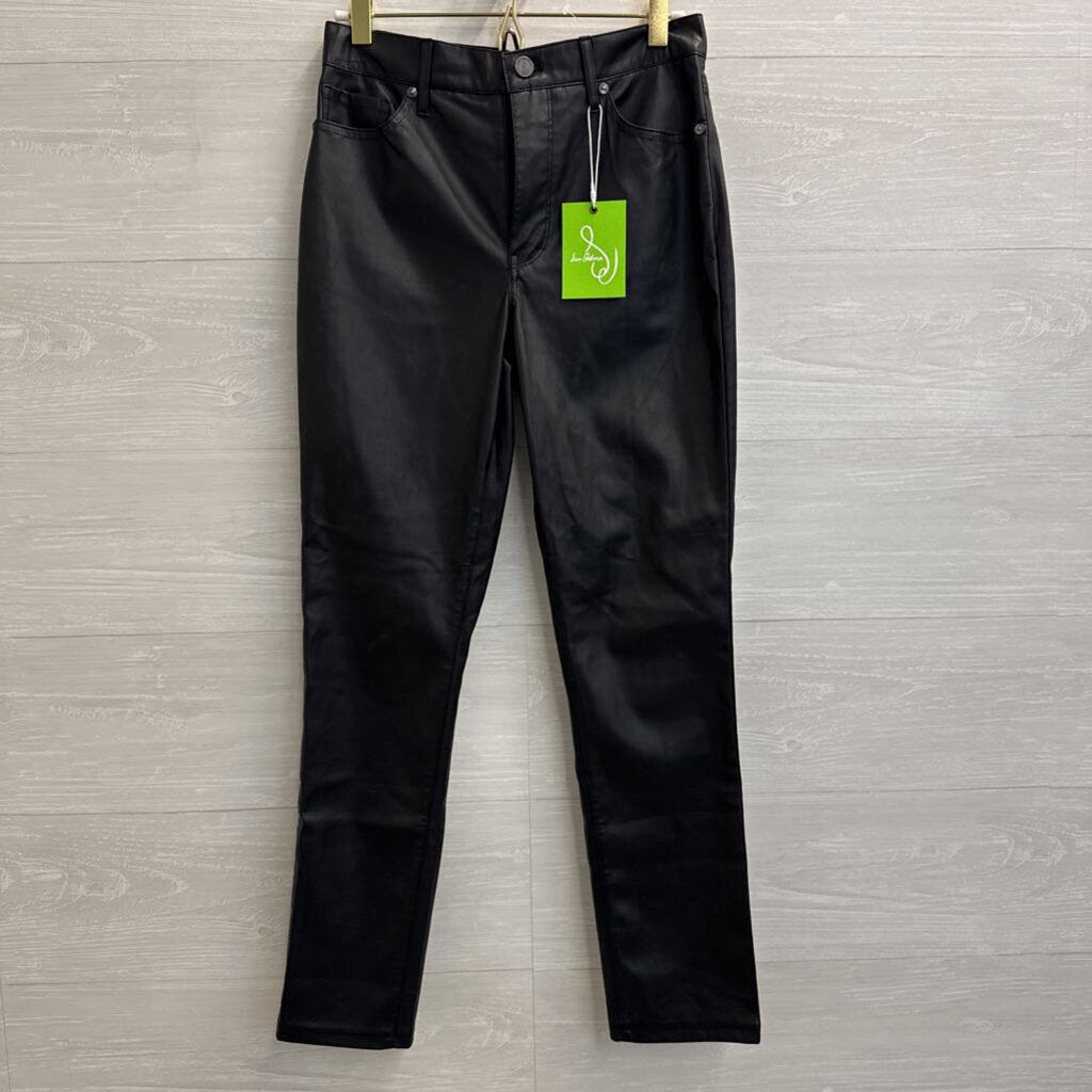 Sam Edelman Black Faux Leather High Rise Skinny Ankle Pants 26
