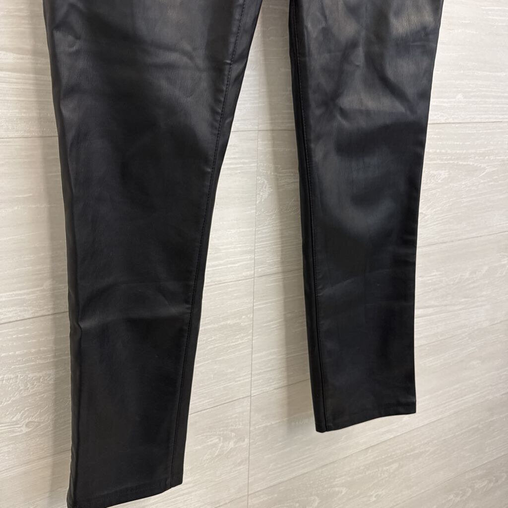 Sam Edelman Black Faux Leather High Rise Skinny Ankle Pants 26