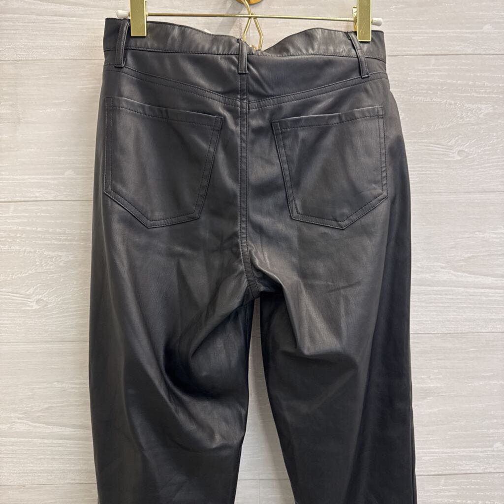 Sam Edelman Black Faux Leather High Rise Skinny Ankle Pants 26