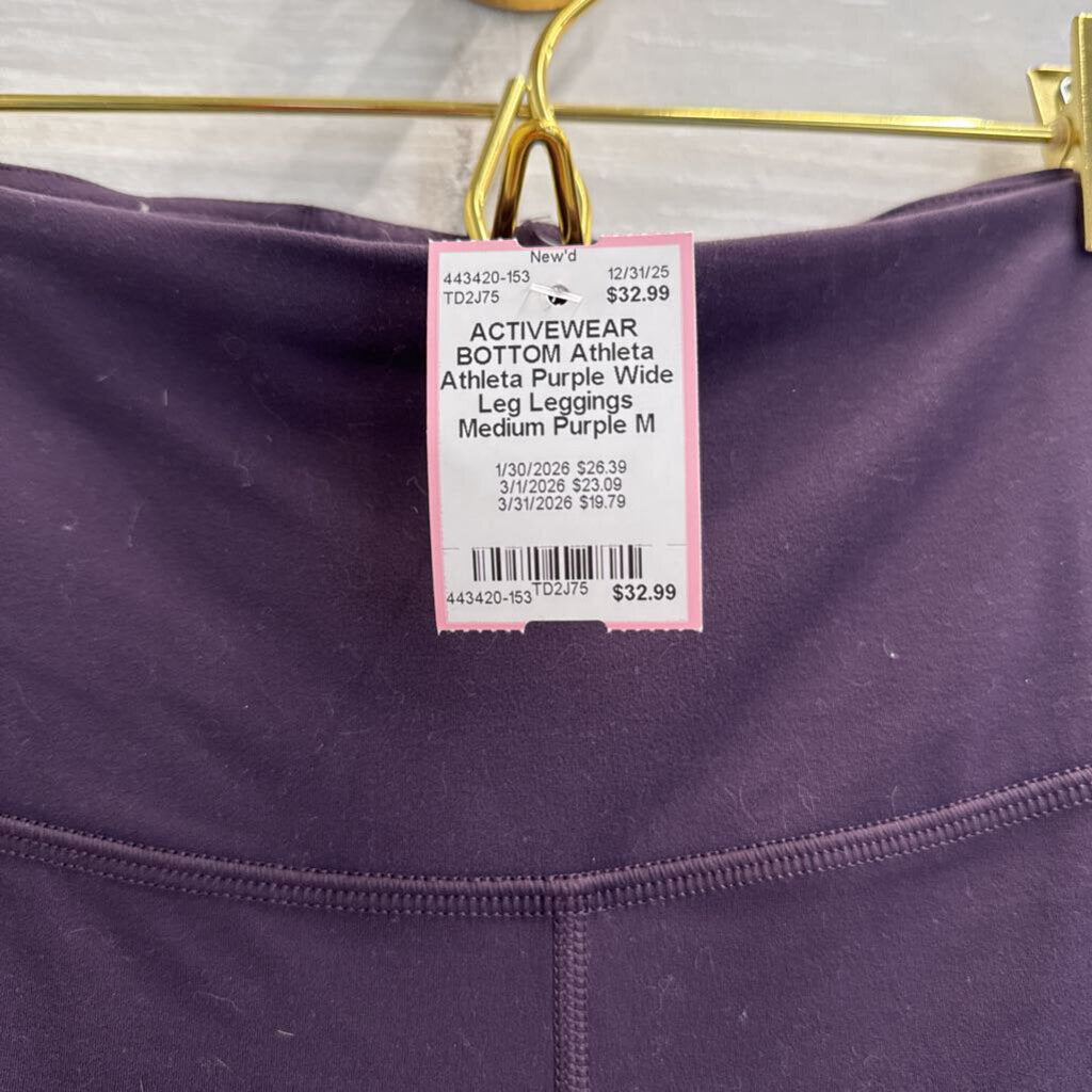 Athleta Purple Wide Leg Leggings Medium