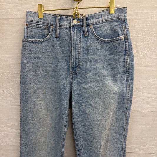 Madewell Light Wash Distressed High Rise Bootcut Jeans 27