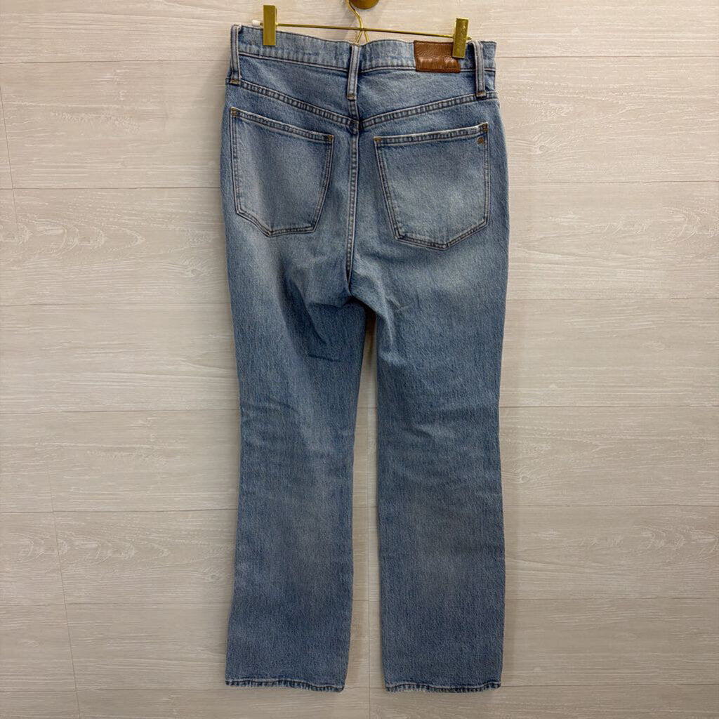 Madewell Light Wash Distressed High Rise Bootcut Jeans 27