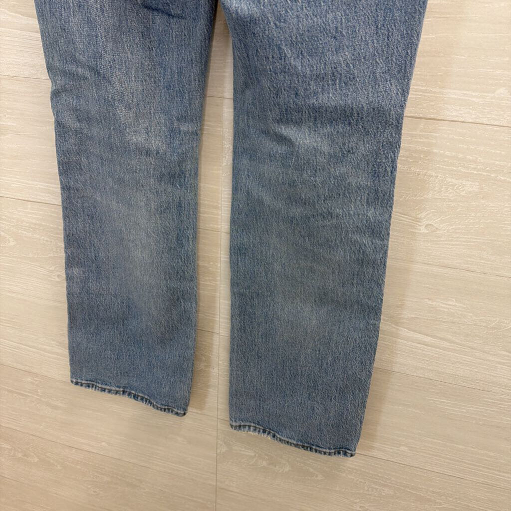 Madewell Light Wash Distressed High Rise Bootcut Jeans 27