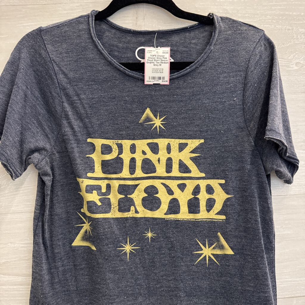 Chaser Grey Pink Floyd Short Sleeve Graphic Tee Medium