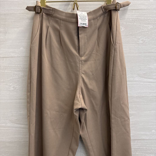 Heartloom Brown Adjustable Waist Wide Leg Trouser Pants Medium