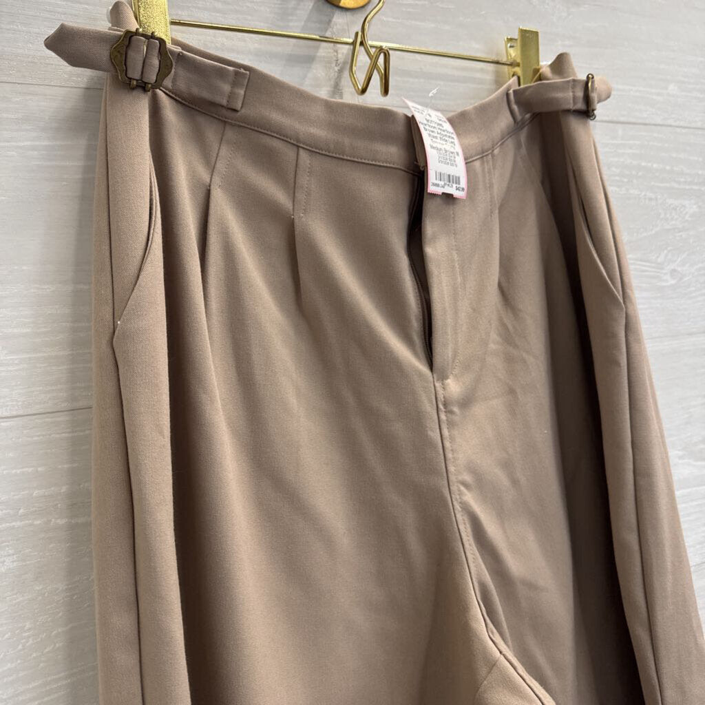 Heartloom Brown Adjustable Waist Wide Leg Trouser Pants Medium