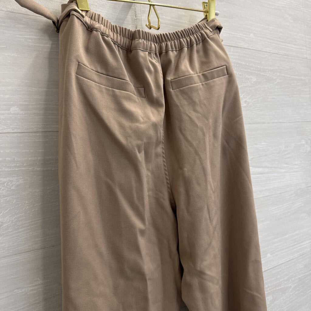 Heartloom Brown Adjustable Waist Wide Leg Trouser Pants Medium