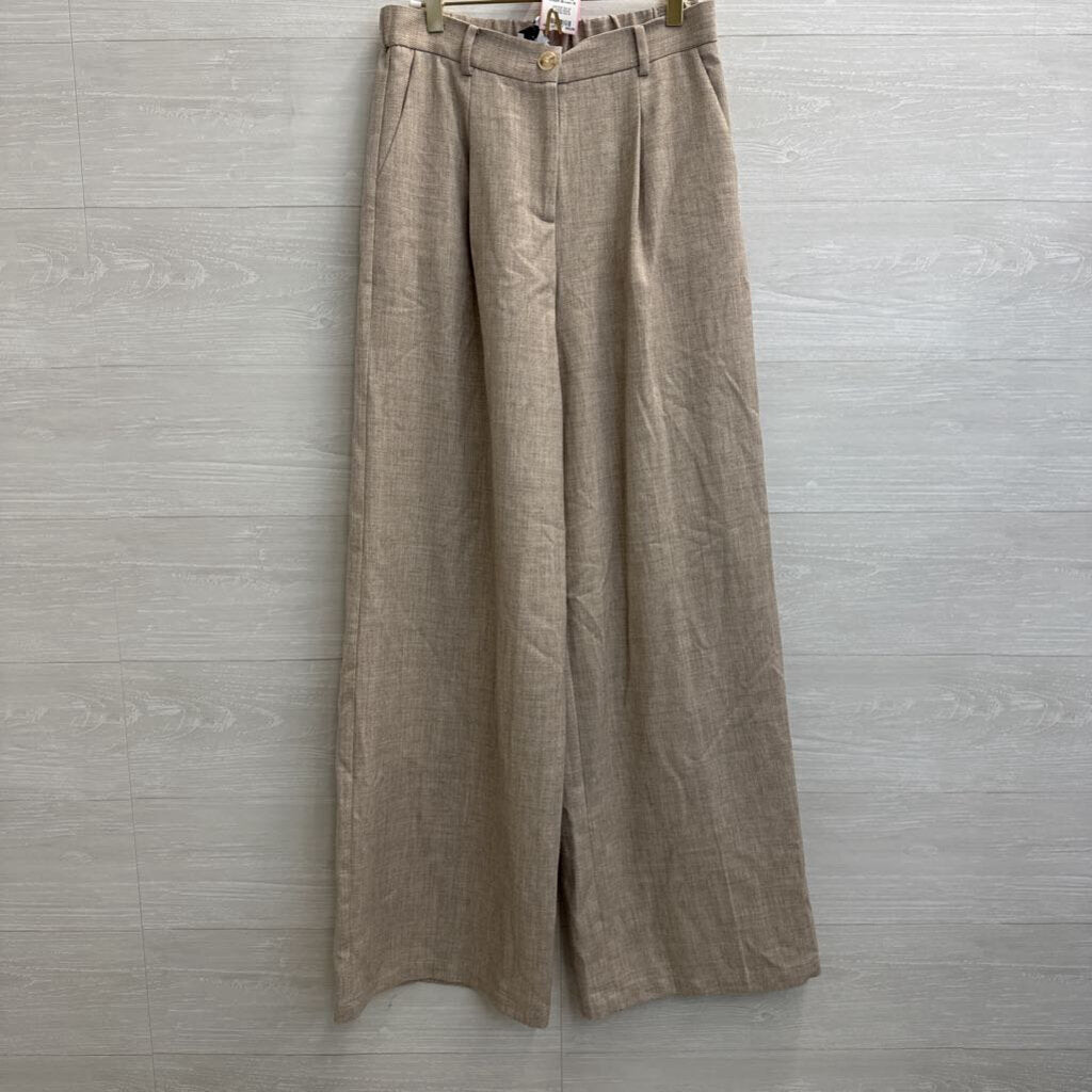Frnch Brown Wide Leg High Waisted Trouser Pants Medium