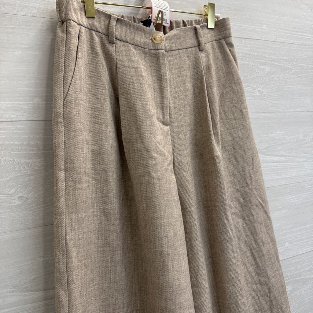 Frnch Brown Wide Leg High Waisted Trouser Pants Medium