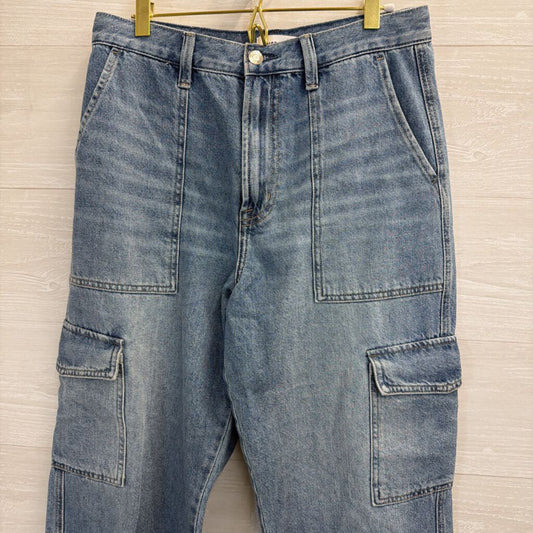 Pistola Medium Wash Wide Leg Cargo Jeans 29