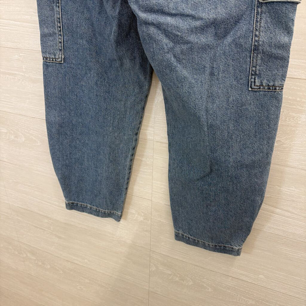 Pistola Medium Wash Wide Leg Cargo Jeans 29