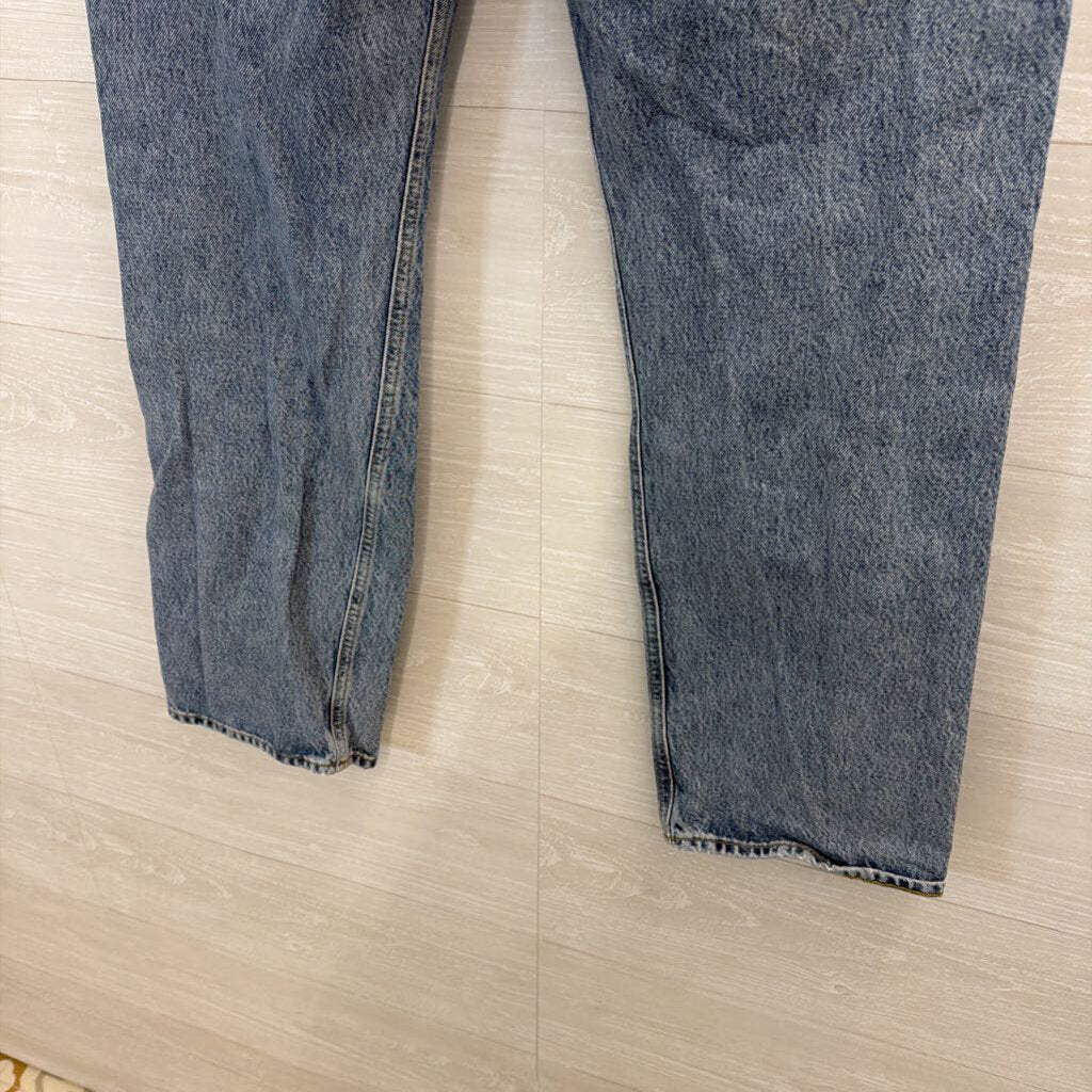 Agolde Light Wash Distressed Mom Jeans 29