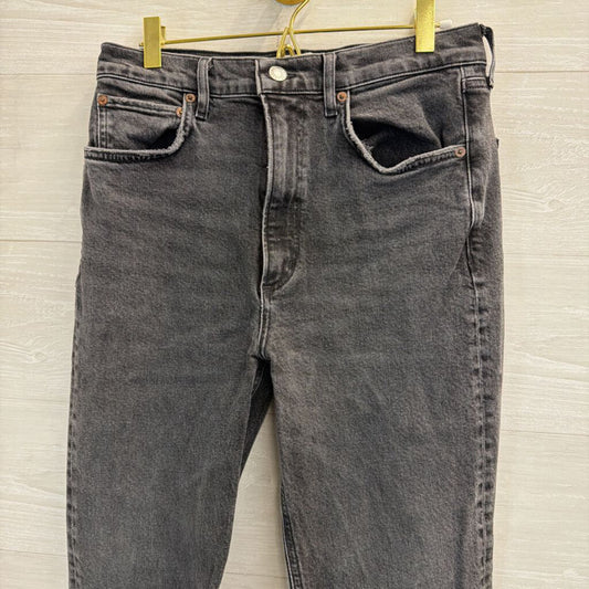 Agolde Black Denim Wide Leg Jeans 29