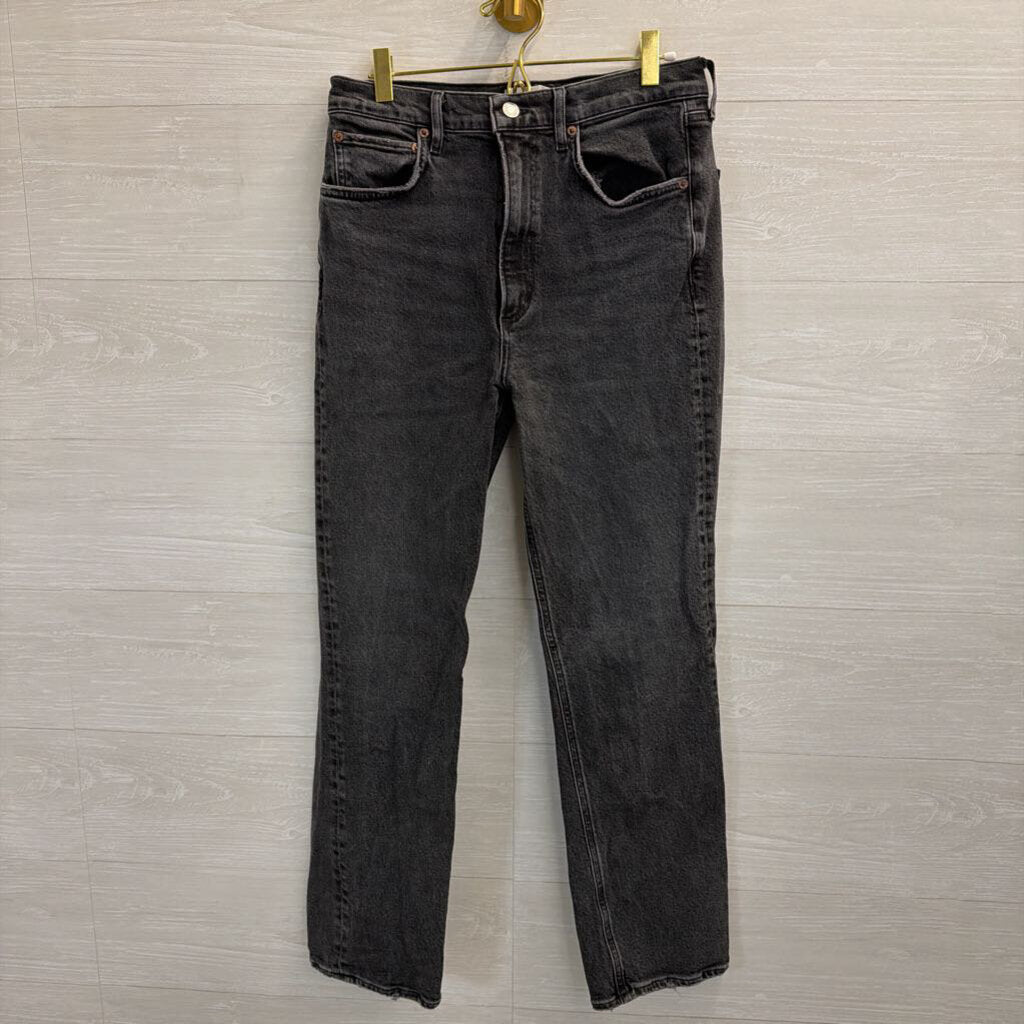 Agolde Black Denim Wide Leg Jeans 29