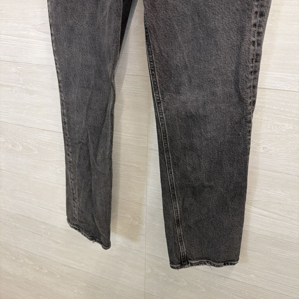 Agolde Black Denim Wide Leg Jeans 29