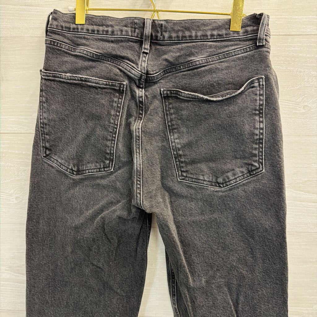 Agolde Black Denim Wide Leg Jeans 29