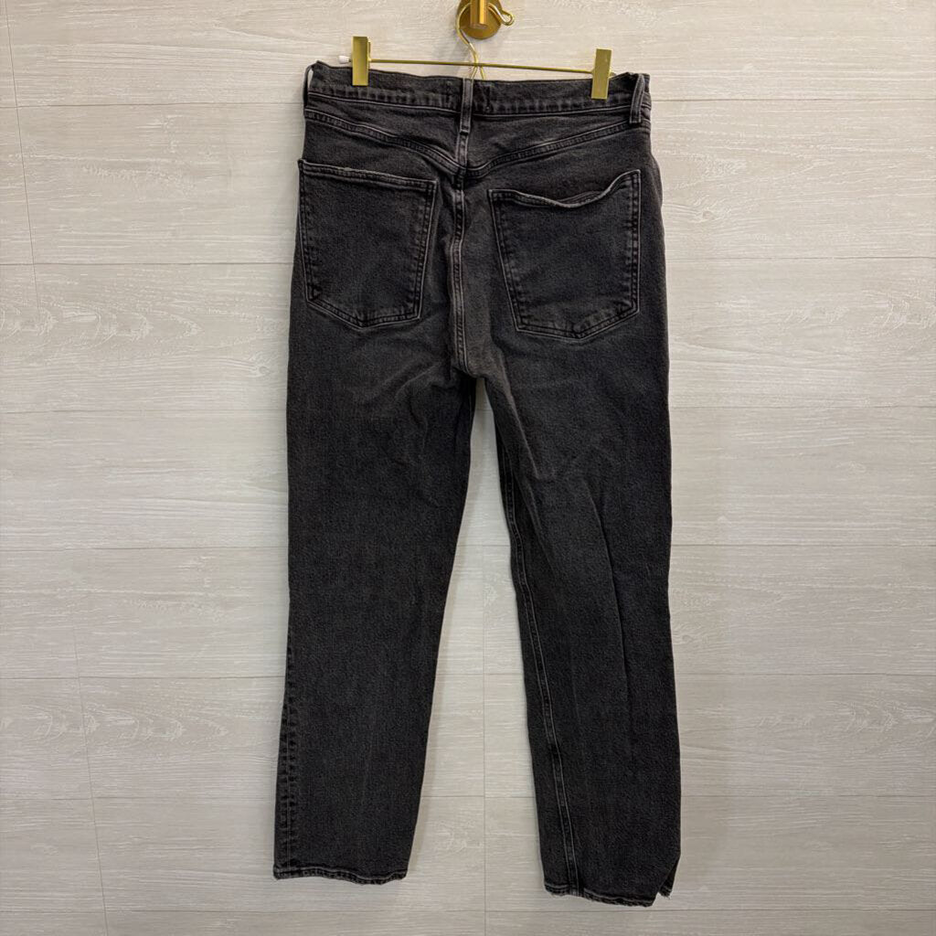 Agolde Black Denim Wide Leg Jeans 29