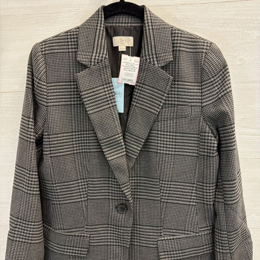 Loft Grey/ Black Houndstooth Blazer Jacket 2 Petite