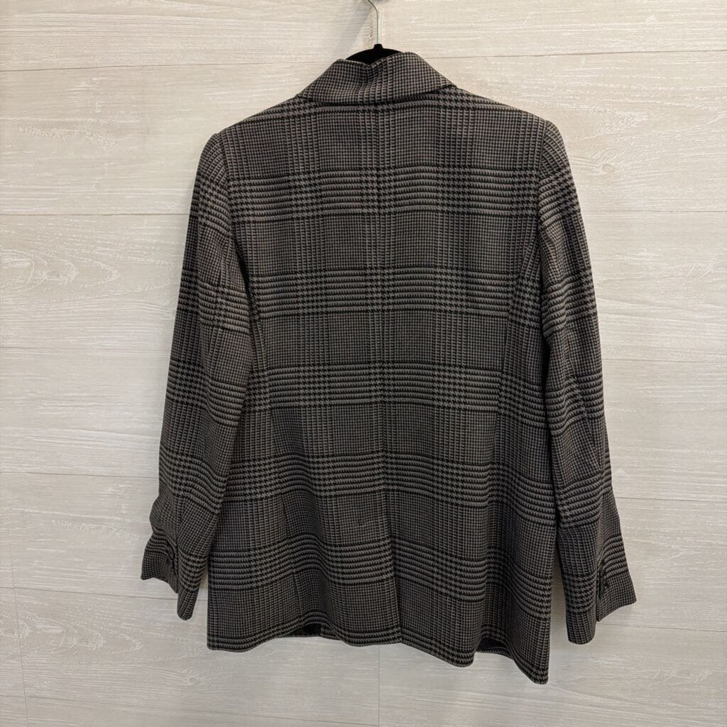Loft Grey/ Black Houndstooth Blazer Jacket 2 Petite