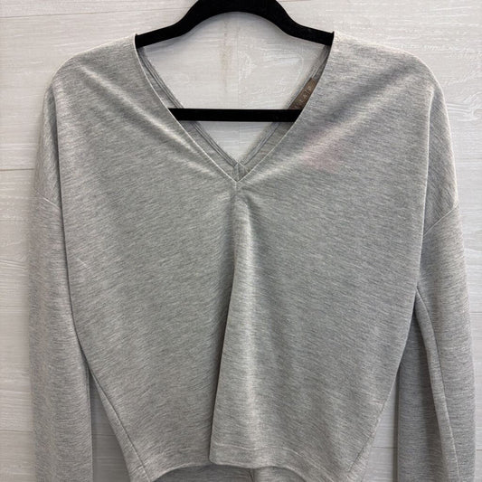 Lilla P Grey V Neck Top Extra Small