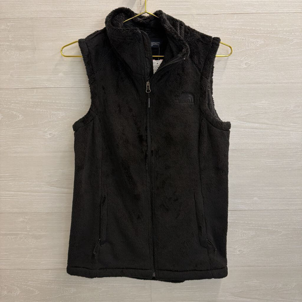 The North Face Black Soft Fuzzy Fleece Zip Up Vest Small