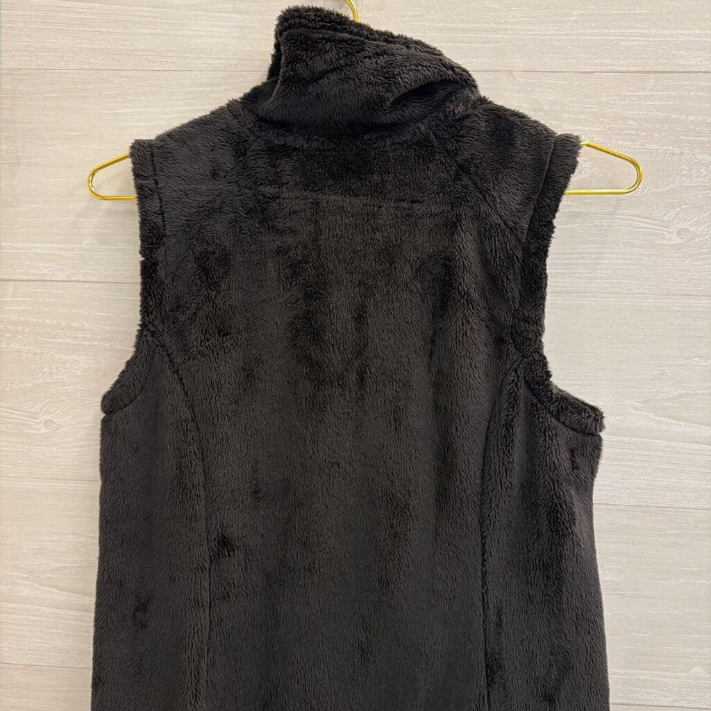 The North Face Black Soft Fuzzy Fleece Zip Up Vest Small