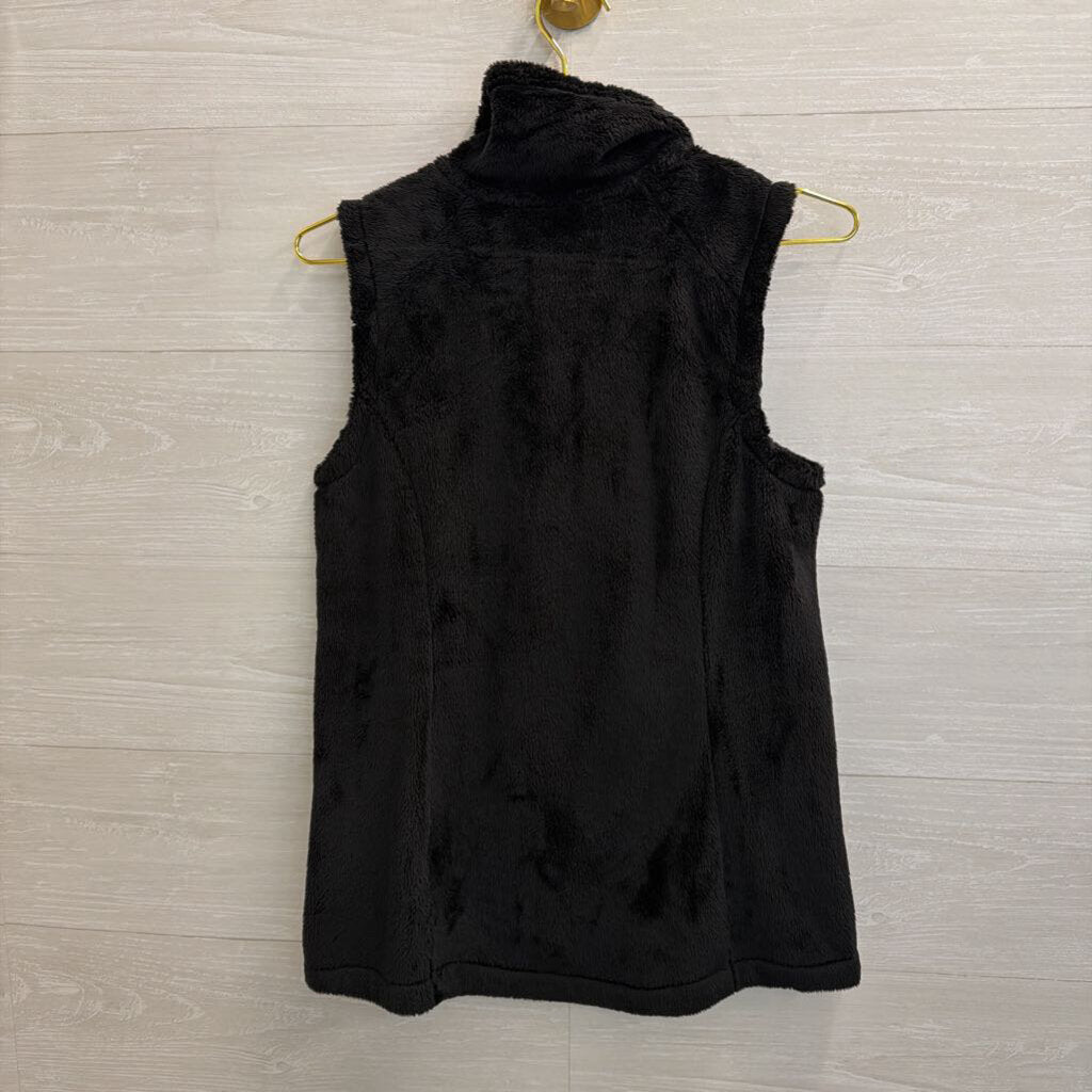 The North Face Black Soft Fuzzy Fleece Zip Up Vest Small