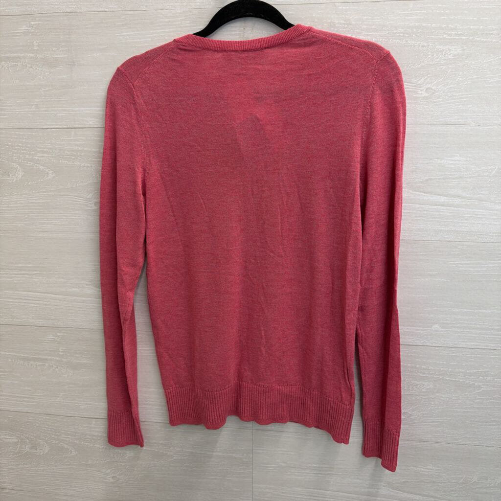 Loft Pink Button Front Cardigan Sweater Small