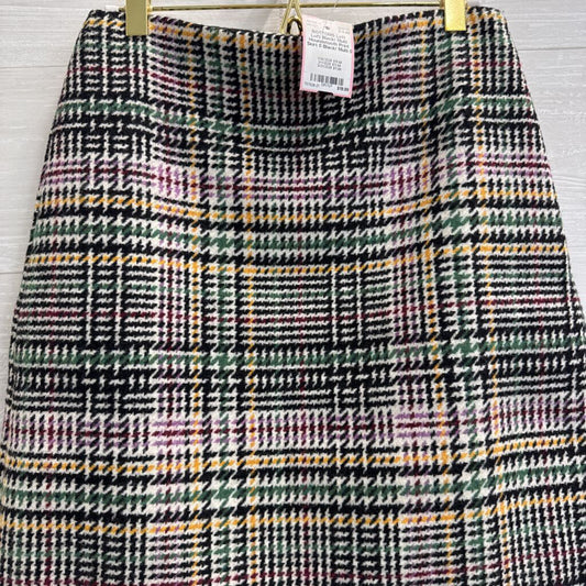 Loft Black/ Multi Houndstooth Print Skirt 0