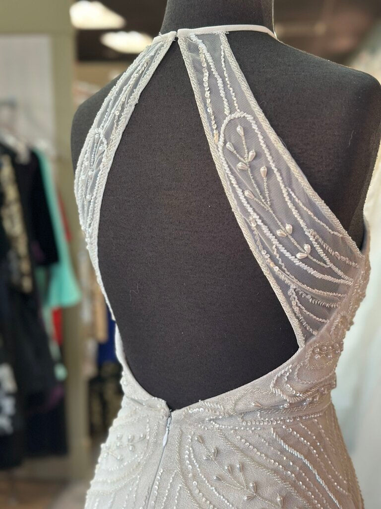 Adrianna Papell Pearl and Beaded Wedding Dress 14