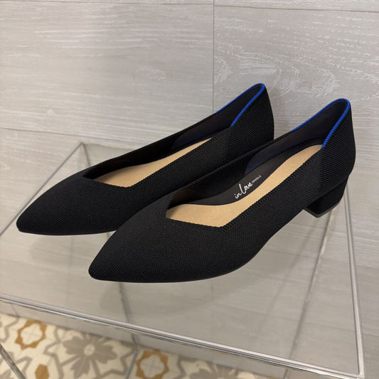 Rothy's Black The High Point Block Heel Shoes 10.5