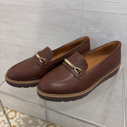 Naturalizer Brown Leather Elin Loafers 11