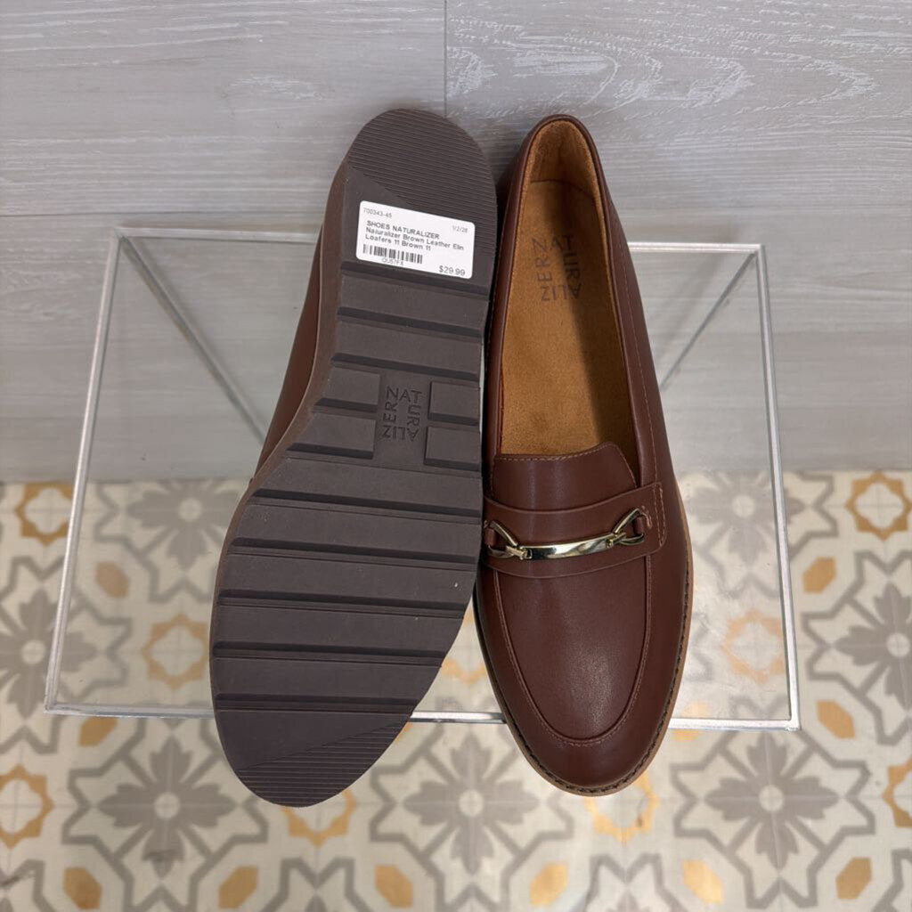 Naturalizer Brown Leather Elin Loafers 11