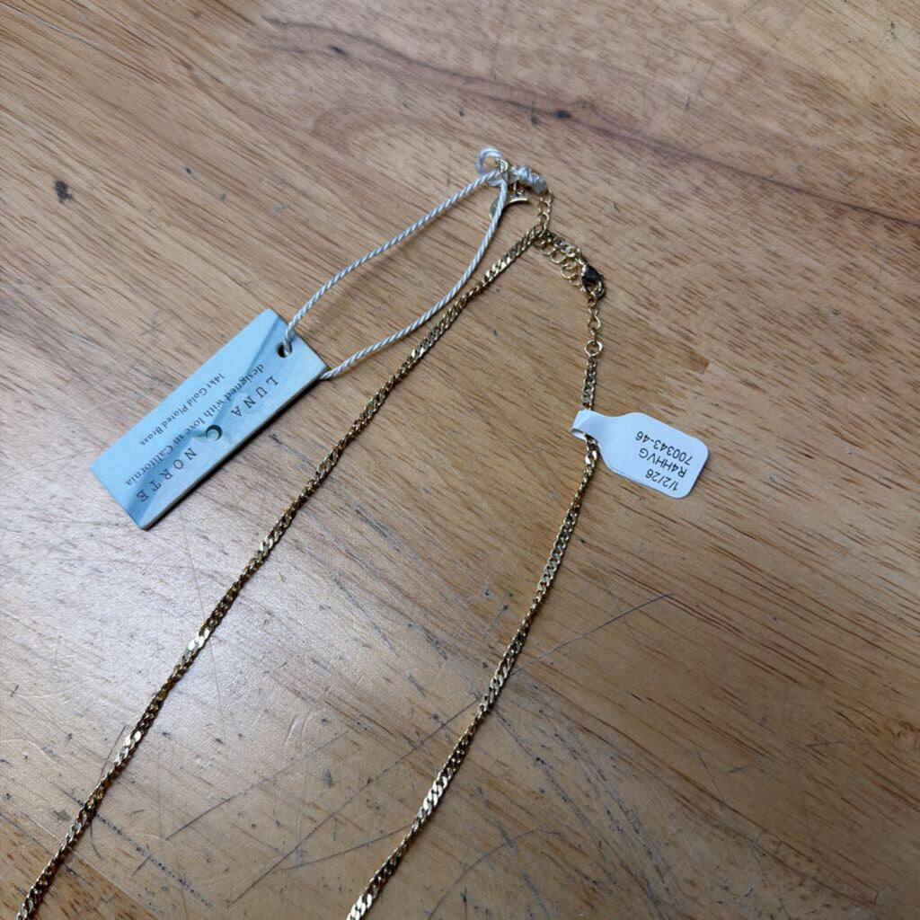 Luna Norte 14kt Gold Plated Brass Dainty Chain Necklace