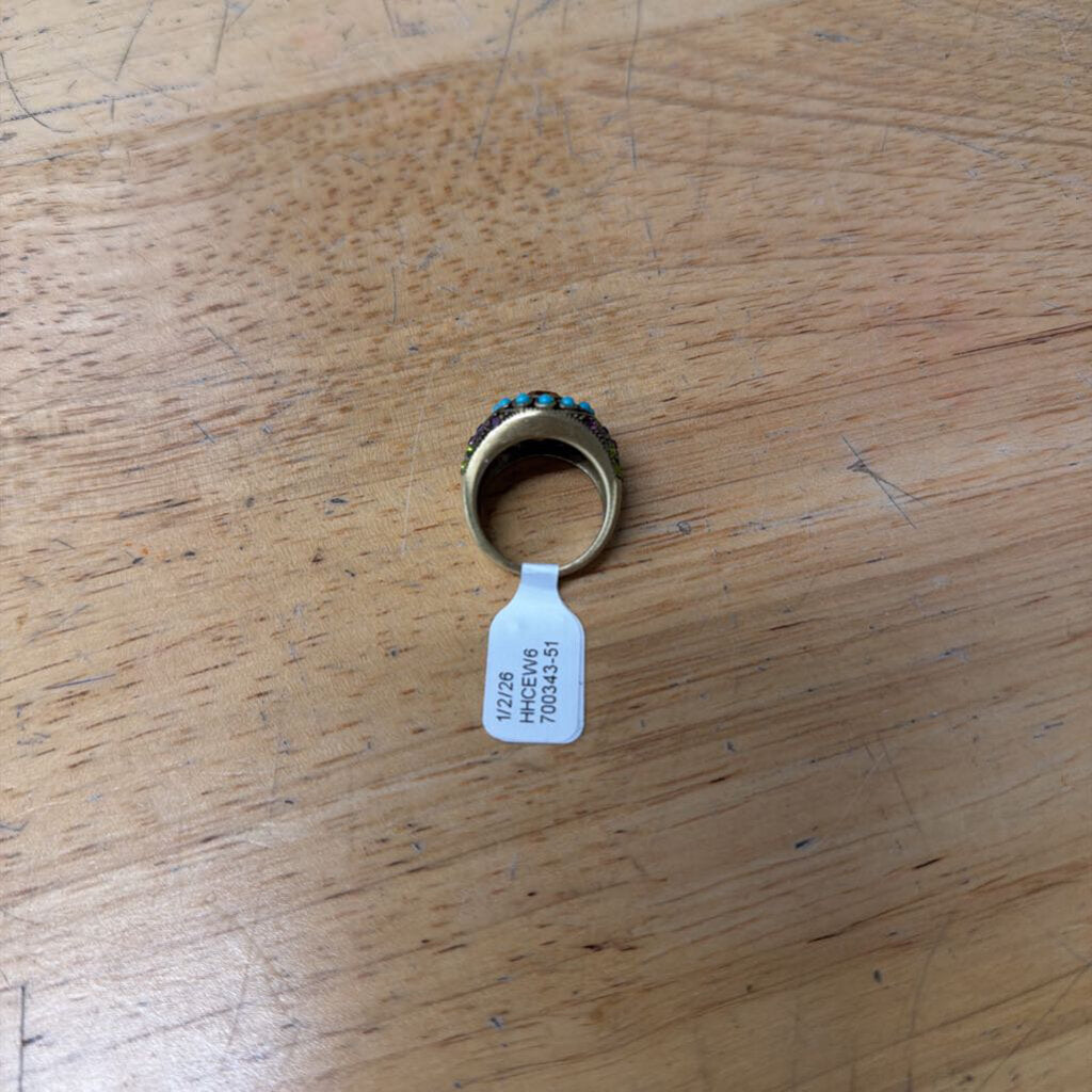 Gold/ Multi Stone Statement Ring