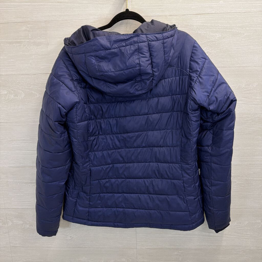 Columbia Blue Voodoo Falls 590 TurboDown Hooded Jacket Large