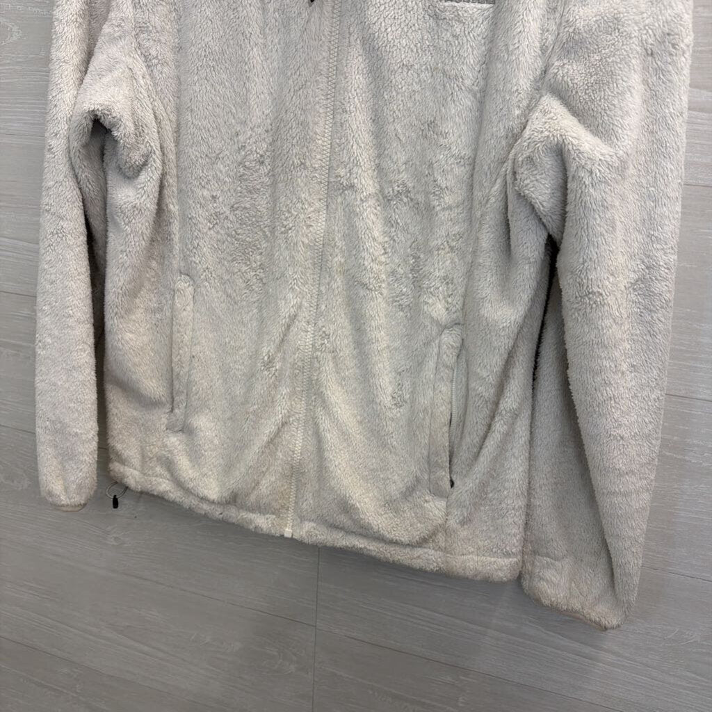 The North Face Grey Fuzzy Soft Fleece Zip Up Jacket Large