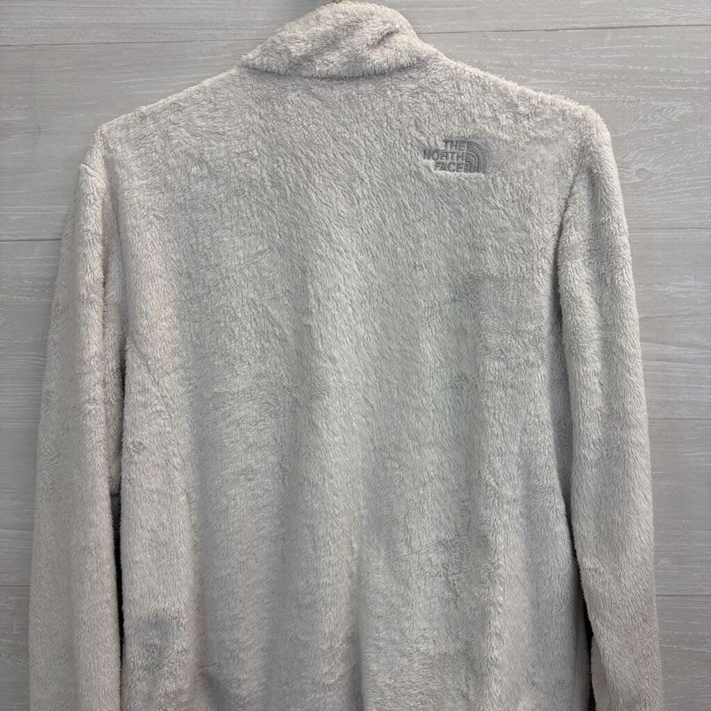 The North Face Grey Fuzzy Soft Fleece Zip Up Jacket Large