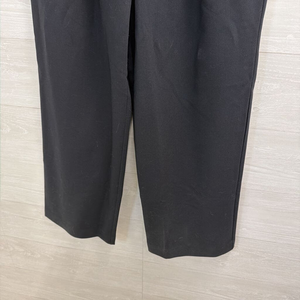 Anthropologie Black High Waisted Bow Waist Wide Leg Trouser Pants 6